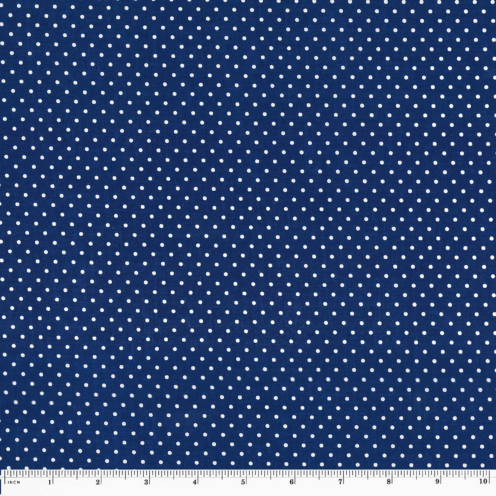Fabric Traditions Navy Polka Dot Cotton Fabric